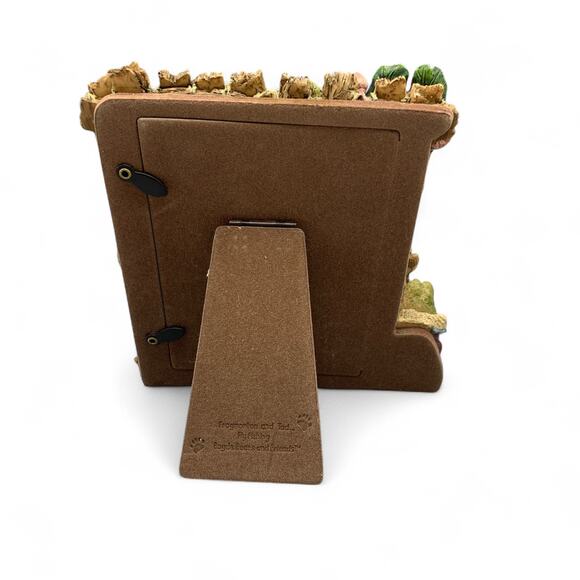 Frogmorton and Tad Frog Picture Frame 4X6 Resin Fly Fishing Dad & Son Boyds Bear - Picture 3 of 11